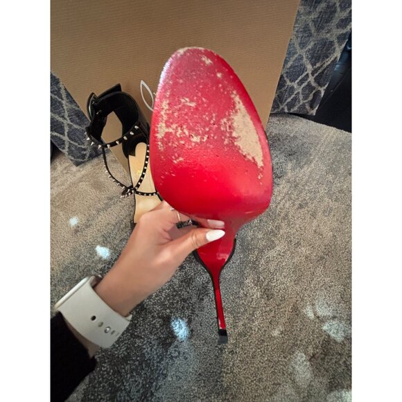 CHRISTHIAN LOUBOUTIN Choca lux 120mm leather sandals Black color - Picture 14 of 15